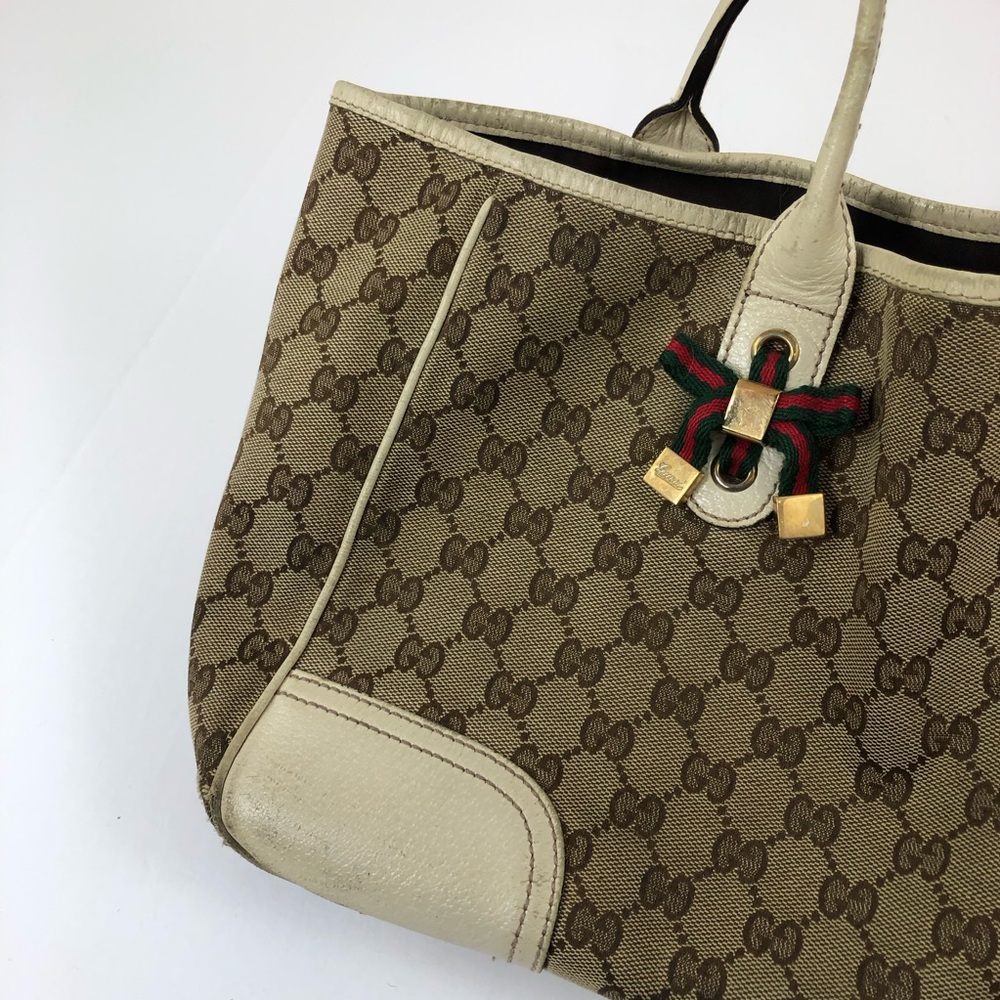 Gucci Beige and Brown GG Pattern Tote - Picture 4 of 15
